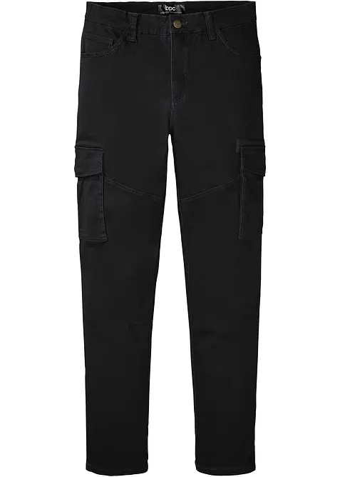 Pantaloni cargo elasticizzati slim fit, straight, bonprix