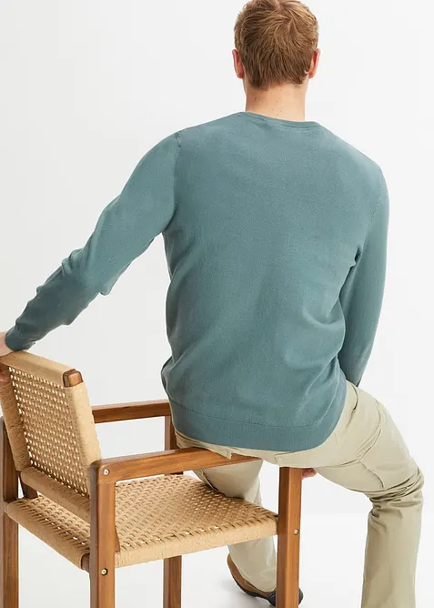 Maglione in  filato fine di misto cotone morbido, bonprix