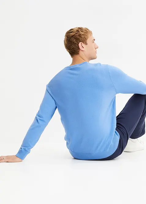 Maglione in  filato fine di misto cotone morbido, bonprix