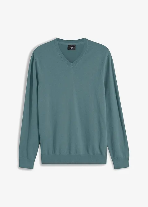 Maglione in  filato fine di misto cotone morbido, bonprix