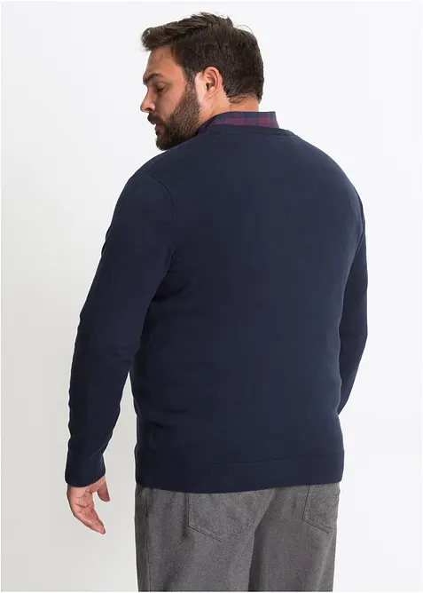 Maglione in  filato fine di misto cotone morbido, bonprix