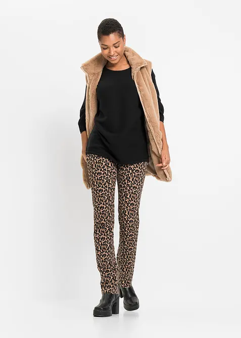 Maglione oversize a costine in misto viscosa, bonprix