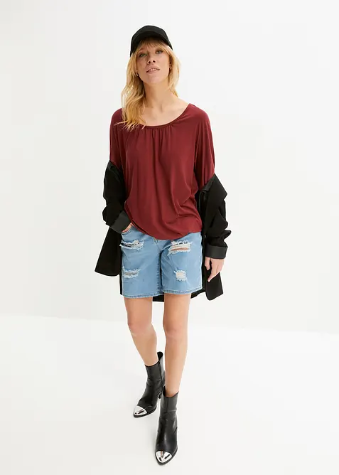 Maglia oversize in misto viscosa, bonprix