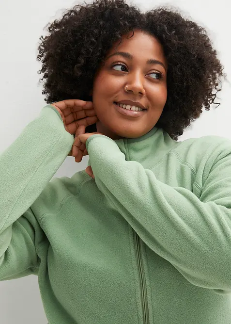 Giacca in pile con tasche zippate, bonprix