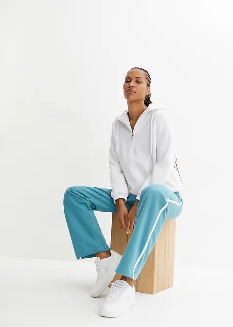 Pantaloni in felpa di puro cotone pesante (pacco da 2), bonprix