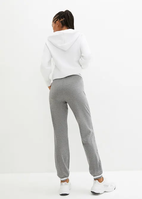 Pantaloni in felpa di misto cotone elasticizzato, bonprix