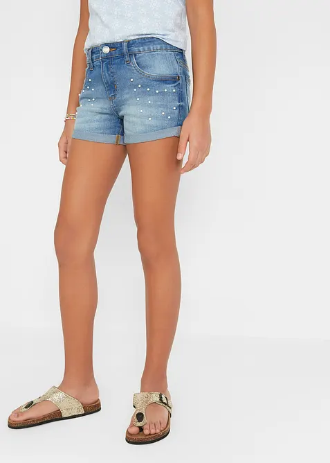 Shorts di jeans a vita media, bonprix