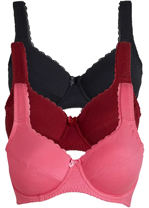 Reggiseno con ferretto e cotone biologico morbido (pacco da 3), bonprix