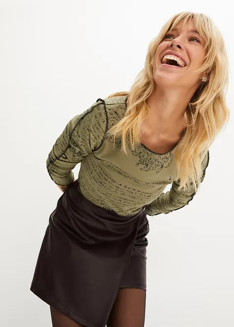 Maglia a maniche lunghe in viscosa morbida, bonprix