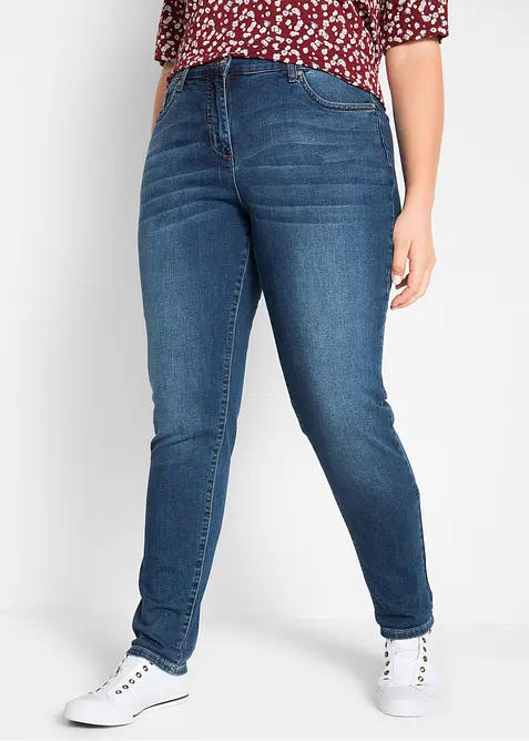 Jeans boyfriend elasticizzati, vita media, bonprix