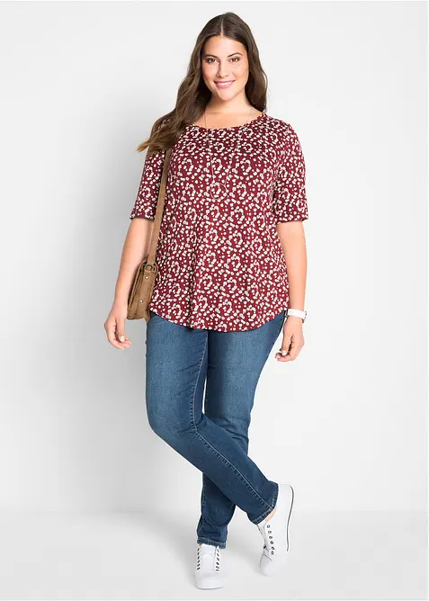 Jeans boyfriend elasticizzati, vita media, bonprix