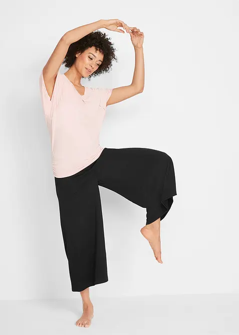 Pantaloni culotte loungewear con gambe larghe, bonprix