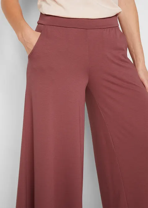 Pantaloni culotte loungewear con gambe larghe, bonprix