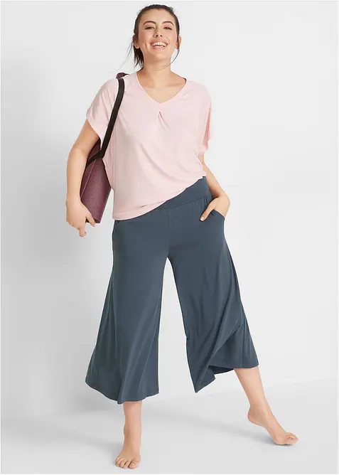 Pantaloni culotte loungewear con gambe larghe, bonprix