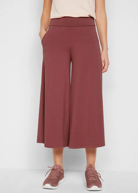 Pantaloni culotte loungewear con gambe larghe, bonprix