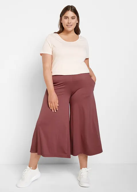 Pantaloni culotte loungewear con gambe larghe, bonprix