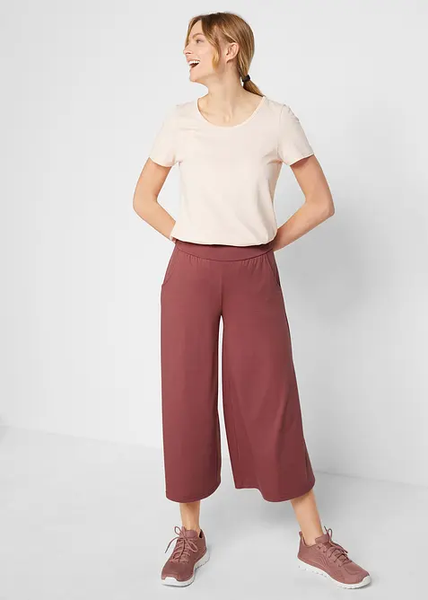 Pantaloni culotte loungewear con gambe larghe, bonprix