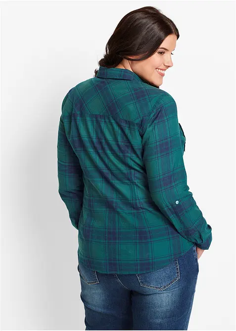 Camicia a quadri in puro cotone, bonprix