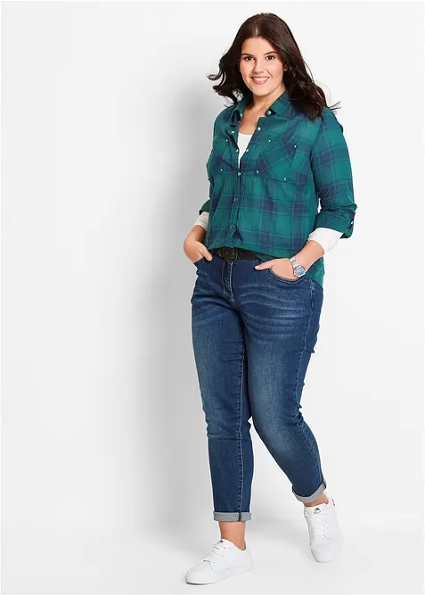 Camicia a quadri in puro cotone, bonprix