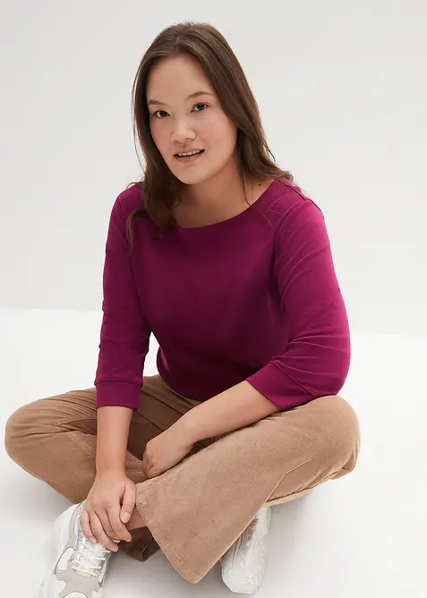 Maglia a maniche lunghe in puro cotone biologico, bonprix