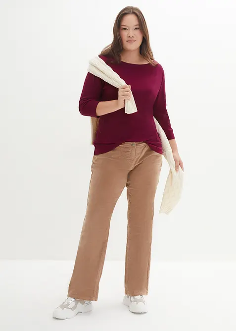 Maglia a maniche lunghe in puro cotone biologico, bonprix