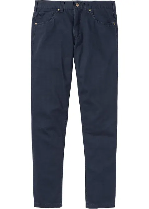 Pantaloni regular fit in twill di puro cotone, straight, bonprix