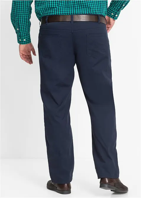 Pantaloni regular fit in twill di puro cotone, straight, bonprix