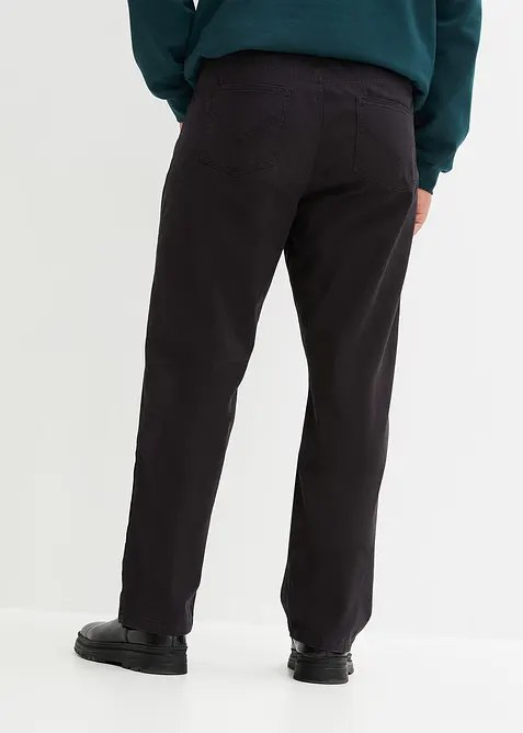Pantaloni regular fit in twill di puro cotone, straight, bonprix