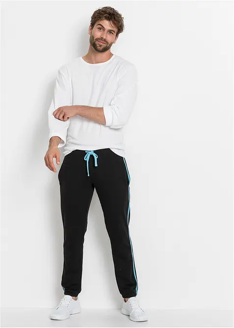 Pantaloni da jogging con dettagli a contrasto, bonprix