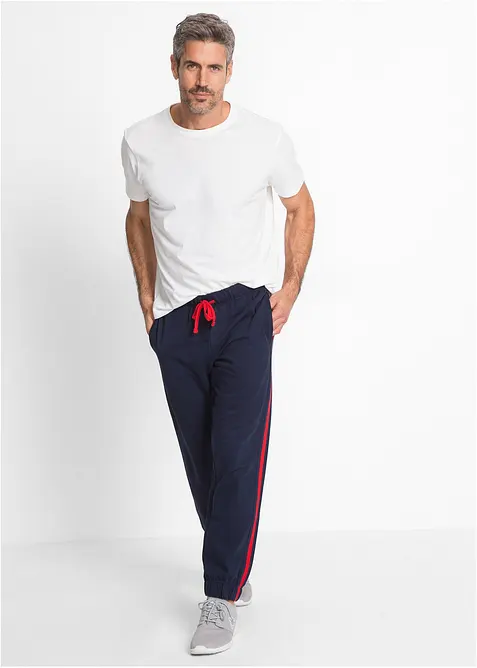 Pantaloni da jogging con dettagli a contrasto, bonprix