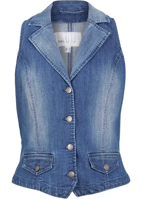 Gilet in denim elasticizzato, bonprix