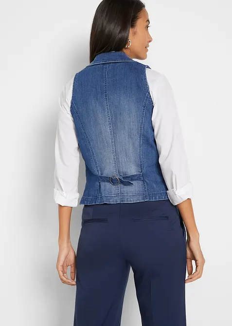 Gilet in denim elasticizzato, bonprix