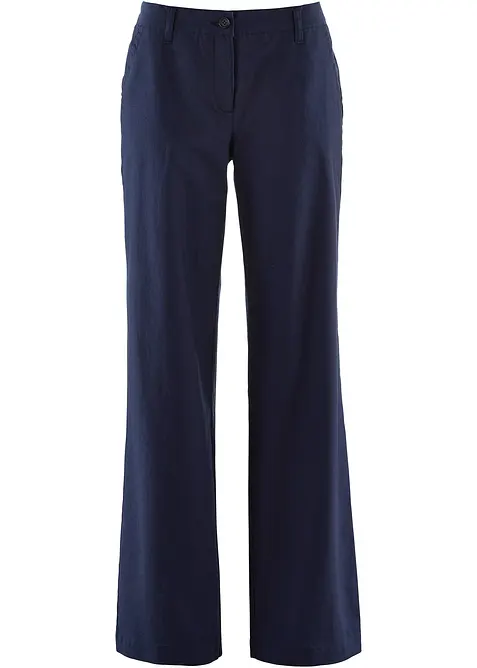 Pantaloni in tessuto misto lino e cotone, bonprix