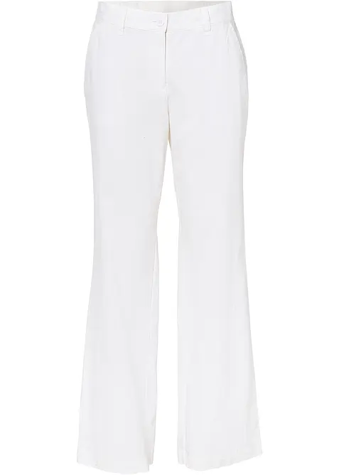 Pantaloni in tessuto misto lino e cotone, bonprix