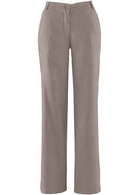 Pantaloni in tessuto misto lino e cotone, bonprix