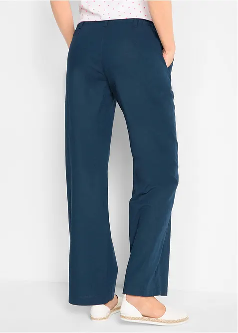 Pantaloni in tessuto misto lino e cotone, bonprix