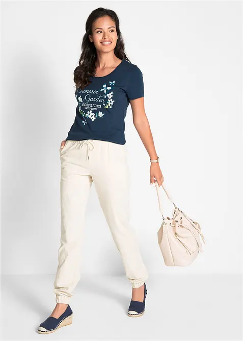 T-shirt in cotone a maniche corte, bonprix