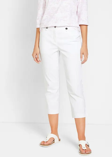 Pantaloni cropped in bengalina con fascia comoda in vita, bonprix