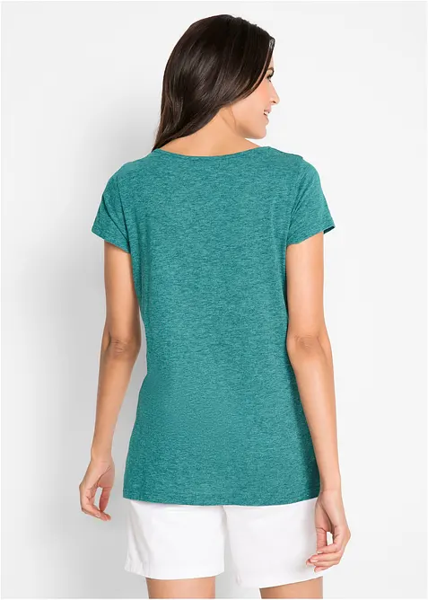 T-shirt in cotone biologico con stampa, bonprix