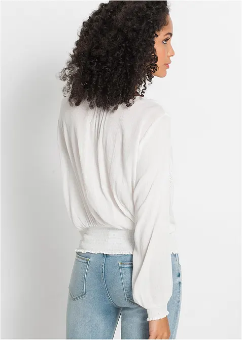 Blusa in morbida viscosa con elastico al fondo, bonprix