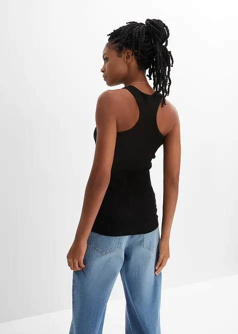 Canotta a costine in puro cotone biologico (pacco da 2), bonprix