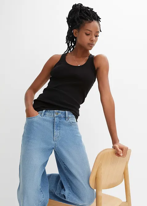 Canotta a costine in puro cotone biologico (pacco da 2), bonprix