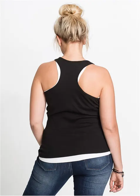 Canotta a costine in puro cotone biologico (pacco da 2), bonprix