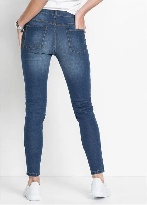 Jeans skinny cropped, vita media, bonprix