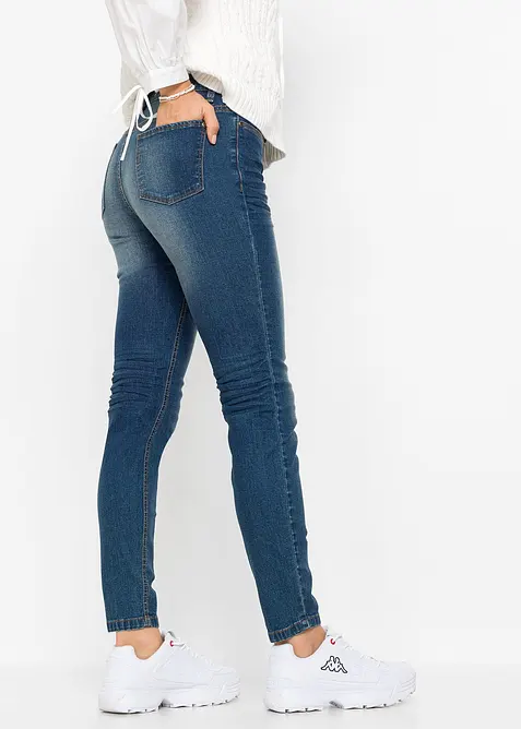 Jeans skinny cropped, vita media, bonprix