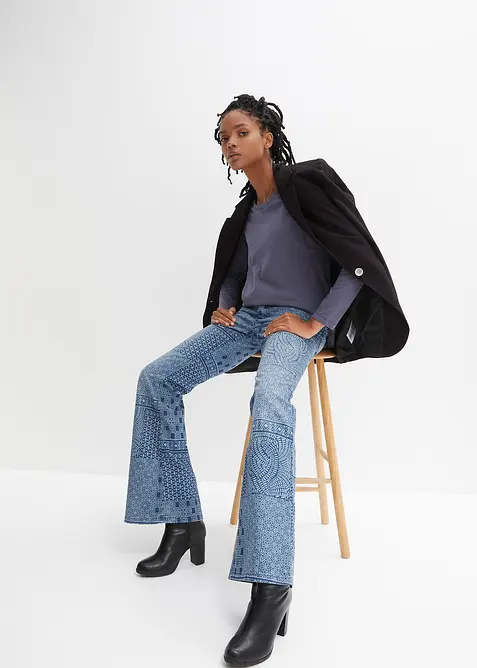 Maglia a maniche lunghe in puro cotone, bonprix