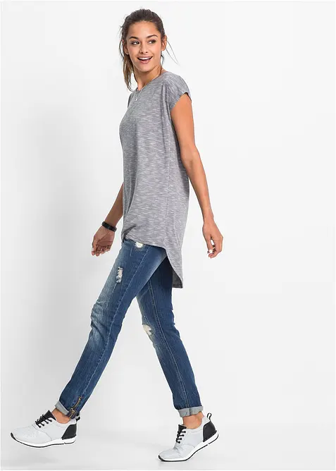 Maglia lunga in misto viscosa, bonprix