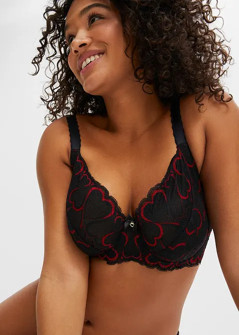 Reggiseno con ferretto e pizzo delicato, bonprix