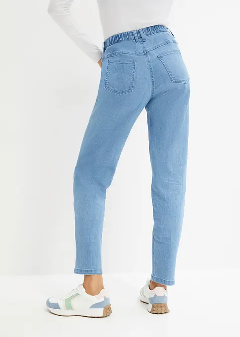 Mom jeans elasticizzati, vita alta, bonprix