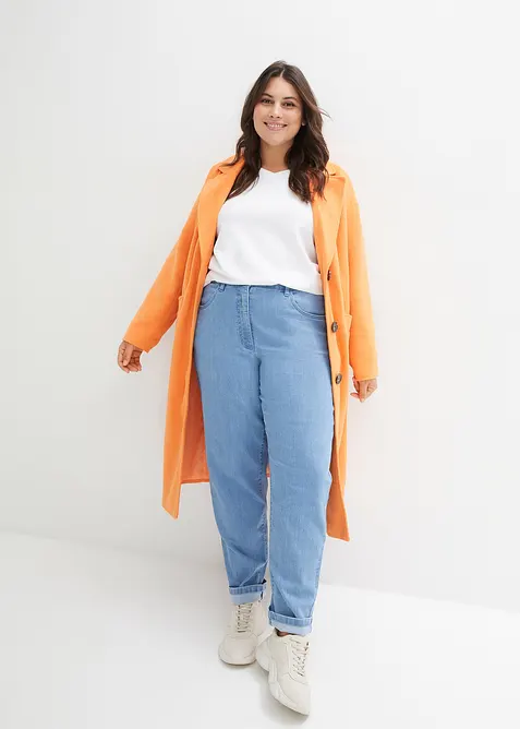 Mom jeans elasticizzati, vita alta, bonprix